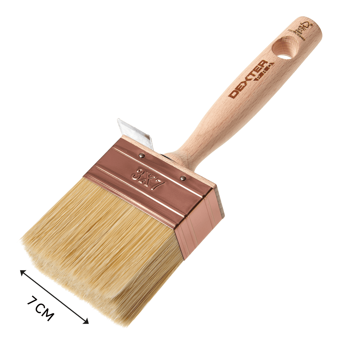 Dexter wooden-handled ceiling light, 7 x 3 cm