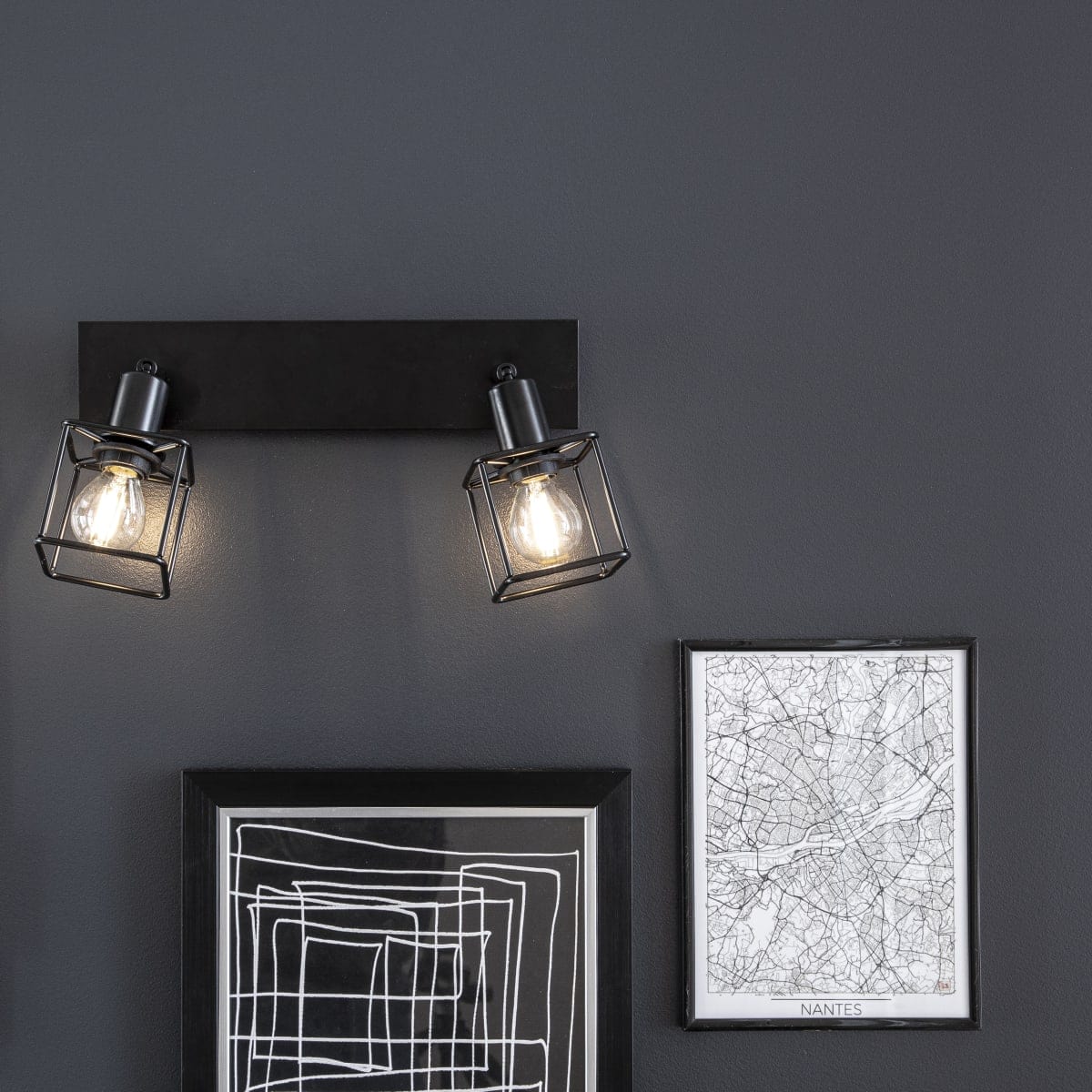 Bricocenter ELDRICK METAL SPOTLIGHTS BLACK0 2XE14=28W