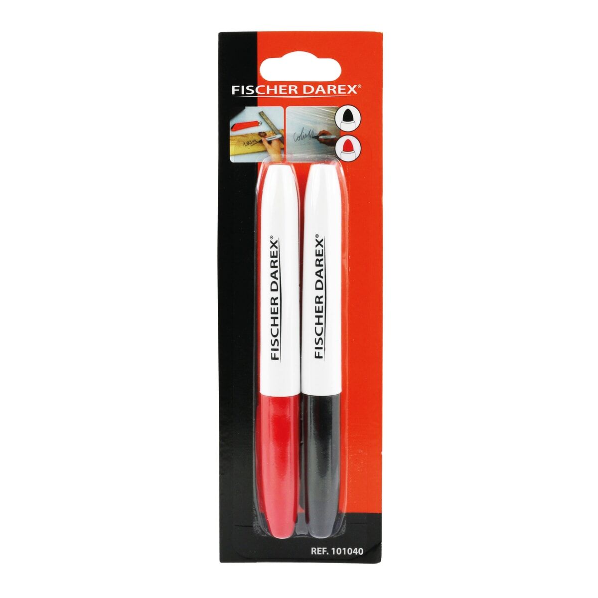 MARKERS WITH BLACK AND RED INK. 2