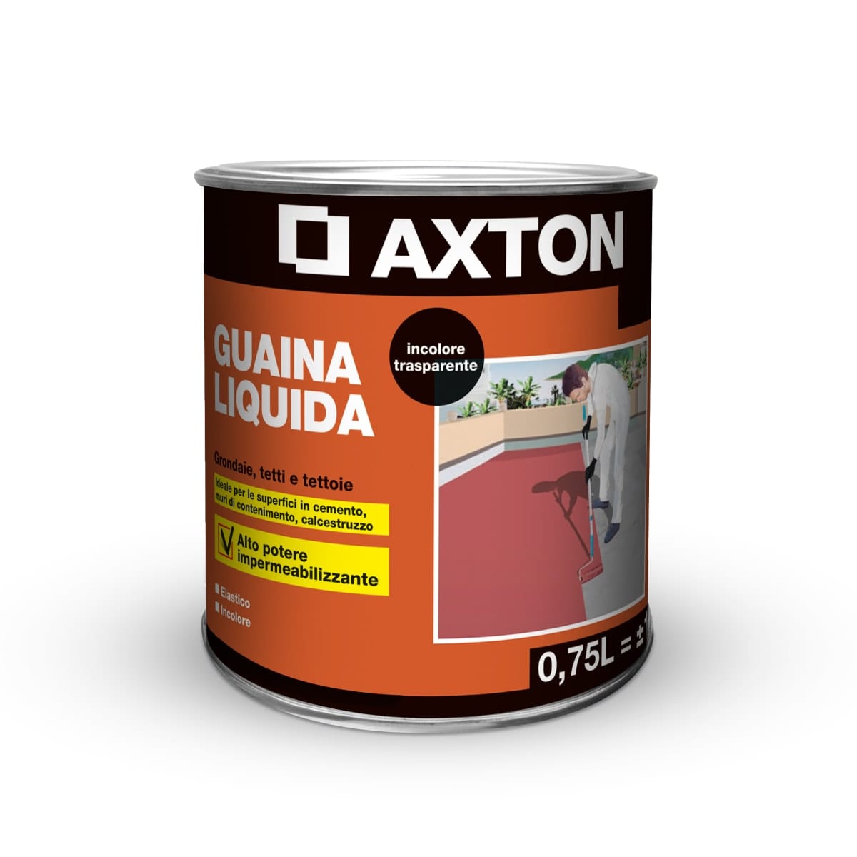 Bricocenter AXTON TRANSPARENT WATERPROOFING LIQUID SHEATH 750 ML