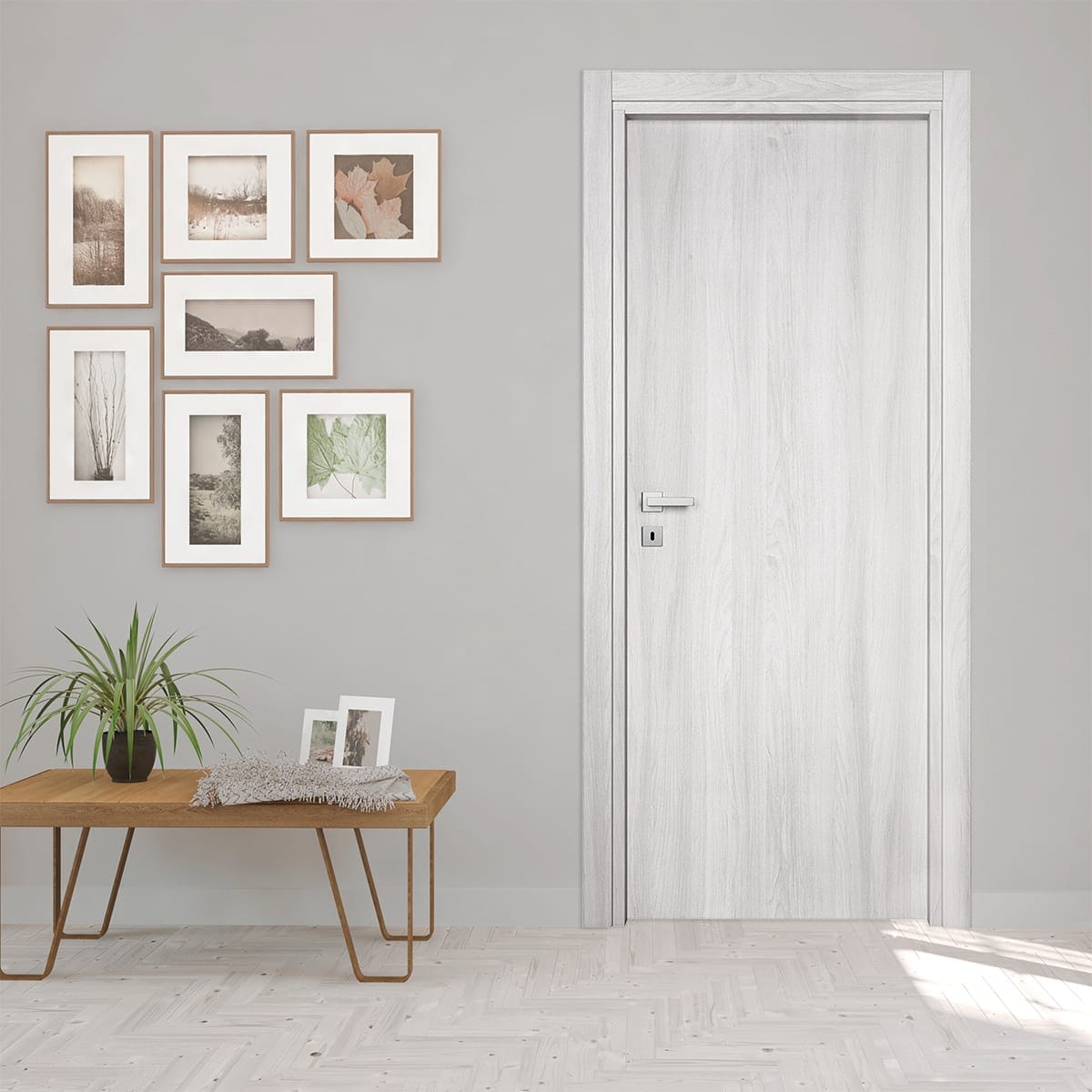 Bricocenter MARBEN DOOR 80X210 REVERSIBLE WHITE ELM