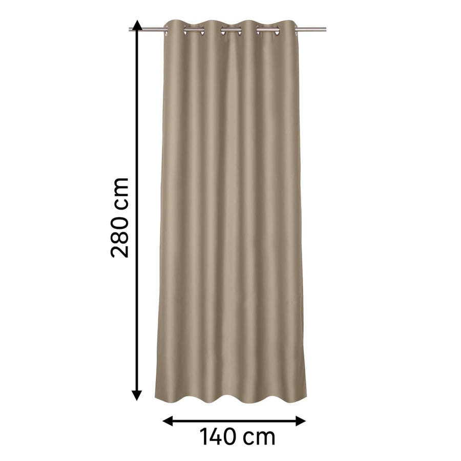 Bricocenter ALYCIA BLACKOUT CURTAIN DOVE GREY 140X280 CM WITH EYELETS