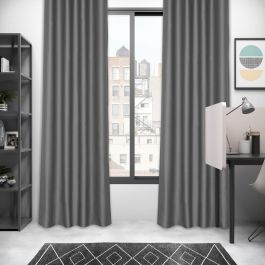 CURTAIN ALYCIA BLACKOUT MOON GREY 140X280 CM WITH EYELETS