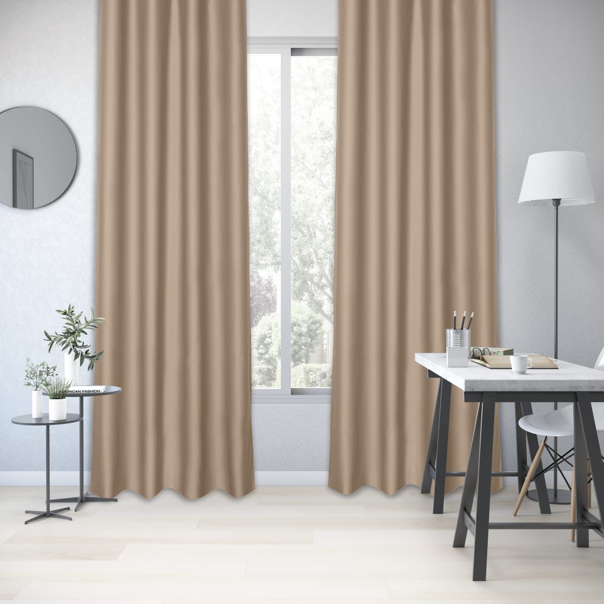 ALYCIA BLACKOUT CURTAIN DOVE GREY 140X280 CM WITH EYELETS