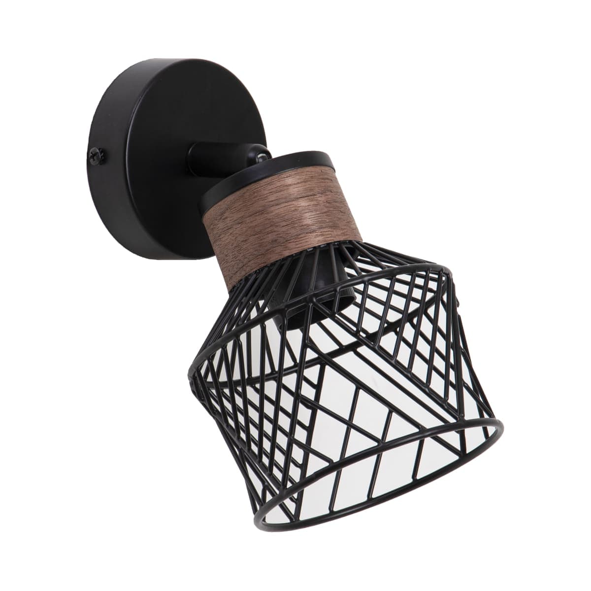 Bricocenter FARETTO KANEL METALLO NERO 12x14CM 1XE27=46W