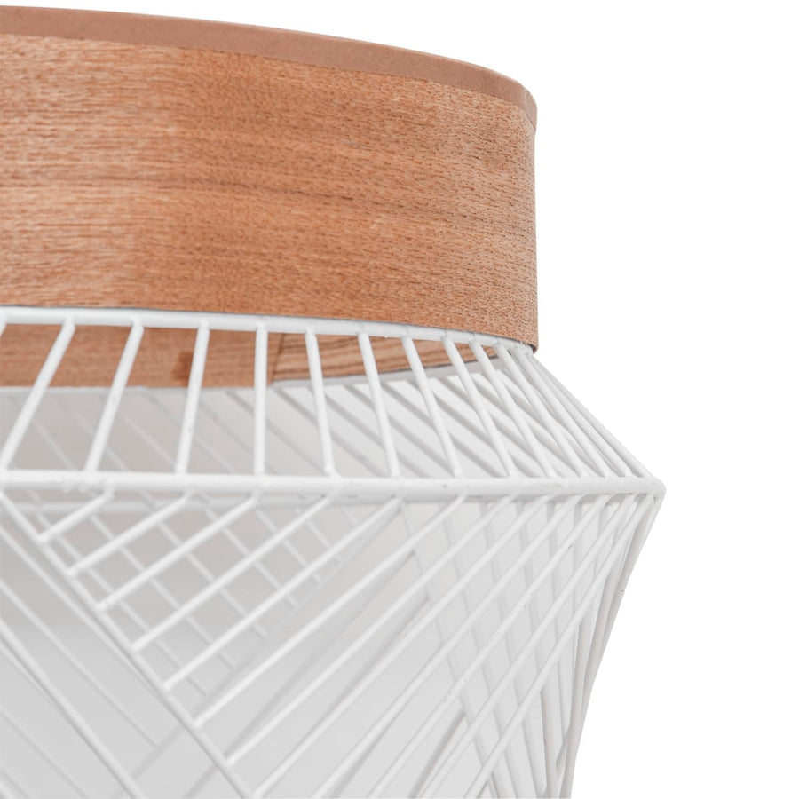 Bricocenter KANEL METAL AND WOOD CHANDELIER WHITE E27=46W