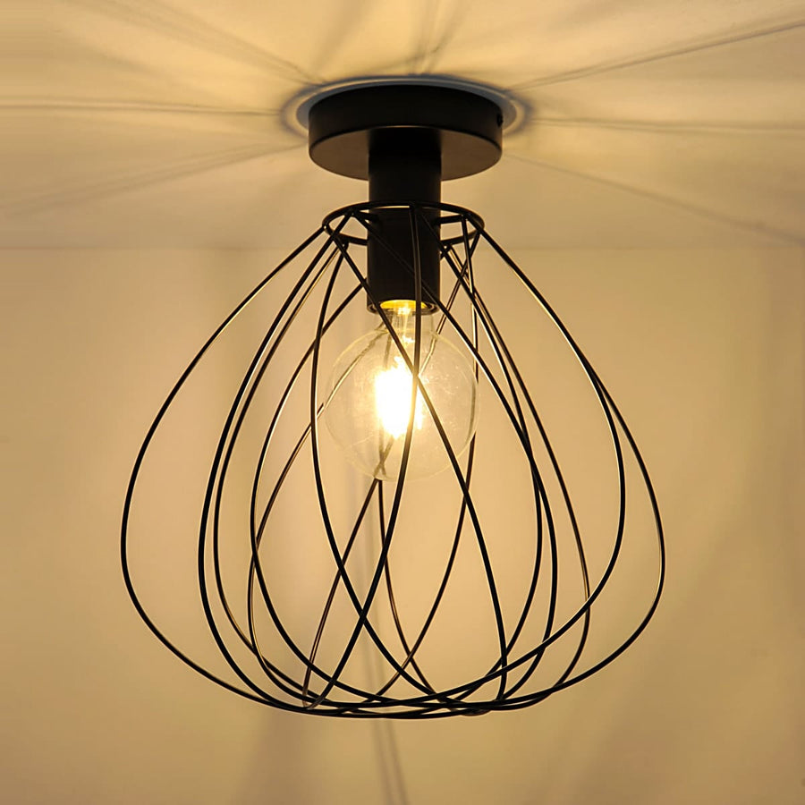 Bricocenter CEILING LAMP MERONE METAL BLACK D32 CM E27=60W