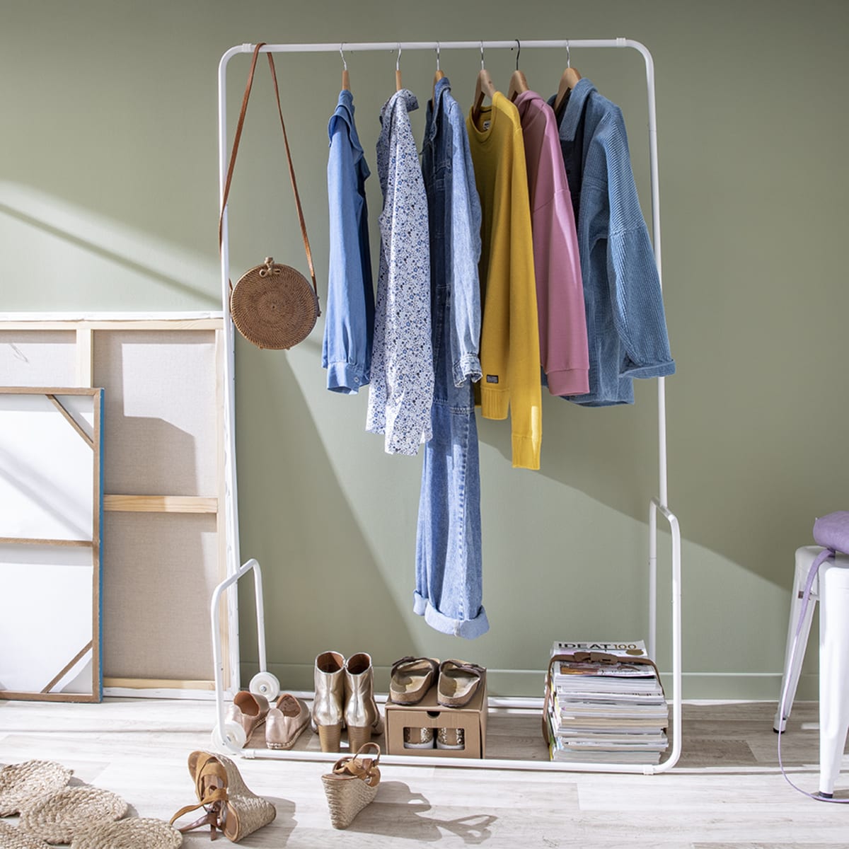 SET 4 NATURAL WOOD HANGERS 44.5 CM SPAC