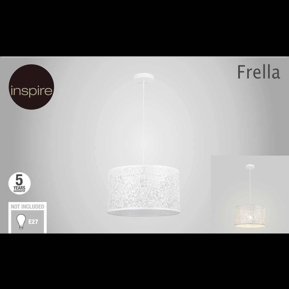 FRELLA METAL CHANDELIER WHITE D38 E27=60W