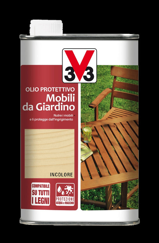 Bricocenter PROTECTIVE OIL FOR WOODEN GARDEN FURNITURE SOLVENT-BASED COLOURLESS V33 1 LITRE