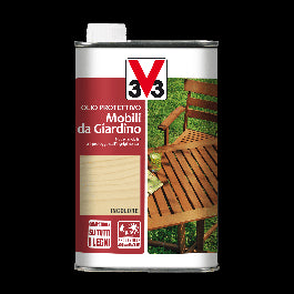 PROTECTIVE OIL FOR WOODEN GARDEN FURNITURE SOLVENT-BASED COLOURLESS V33 1 LITRE
