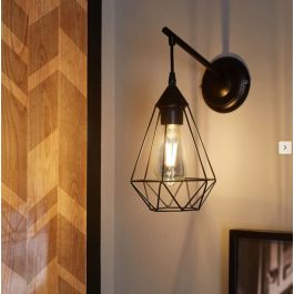 WALL LIGHT BYRON METAL BLACK 15.5X27.5 E27=60W