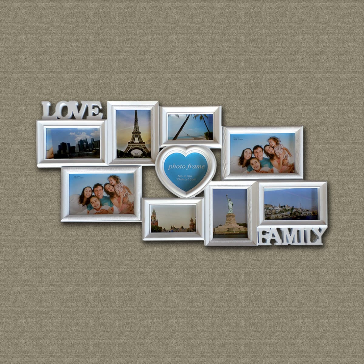 Bricocenter MULTIFOTO LOVE 73.5 X 31.5 CM 9 PLACES WHITE
