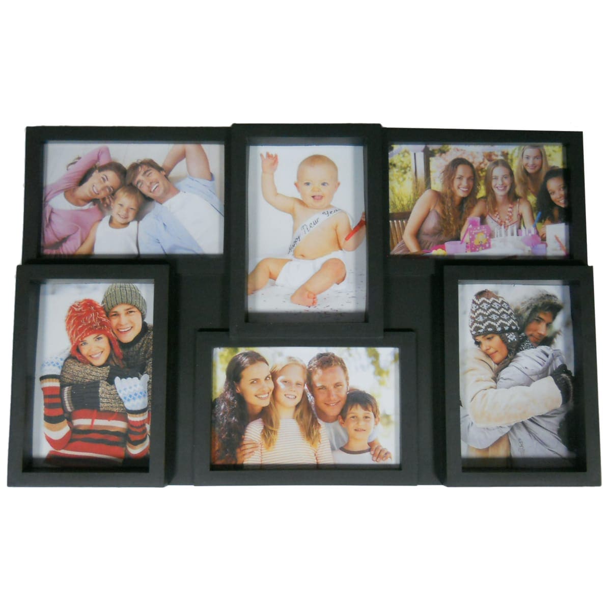 Bricocenter MULTIFOTO EASY 28X44 CM 6 PLACES PVC BLACK