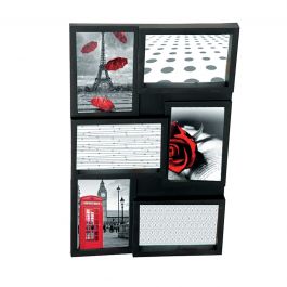 MULTIFOTO EASY 28X44 CM 6 PLACES PVC BLACK