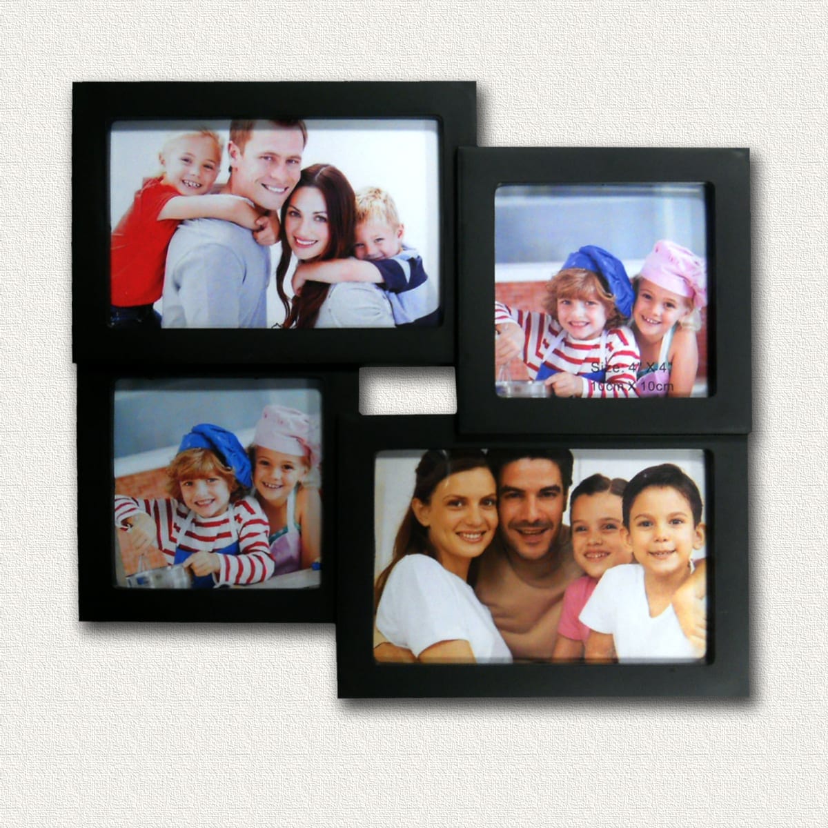 Bricocenter MULTIFOTO EASY 26X28 CM 4 PLACES PVC BLACK