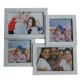 PVC MULTIFOTO 28X26 CM 4 PLACES WHITE