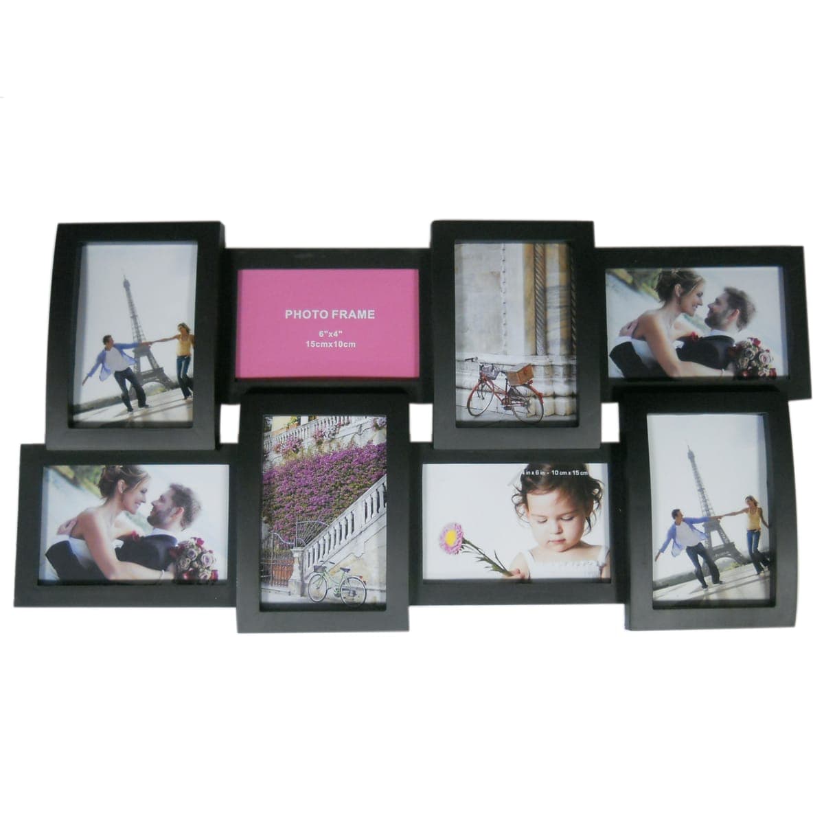 Bricocenter MULTIFOTO EASY 30X58 CM 8 PLACES PVC BLACK