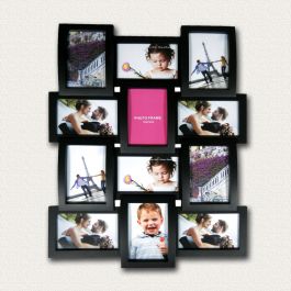 PVC MULTIPHOTO CM 44X58 12 PLACES BLACK