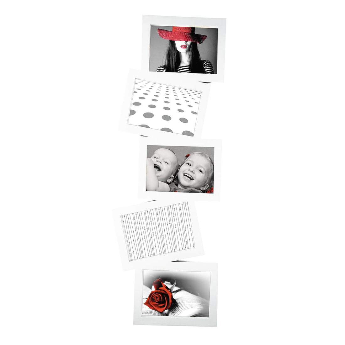 MULTIPHOTO 5 PLACES STORTY WHITE 74X26.5CM
