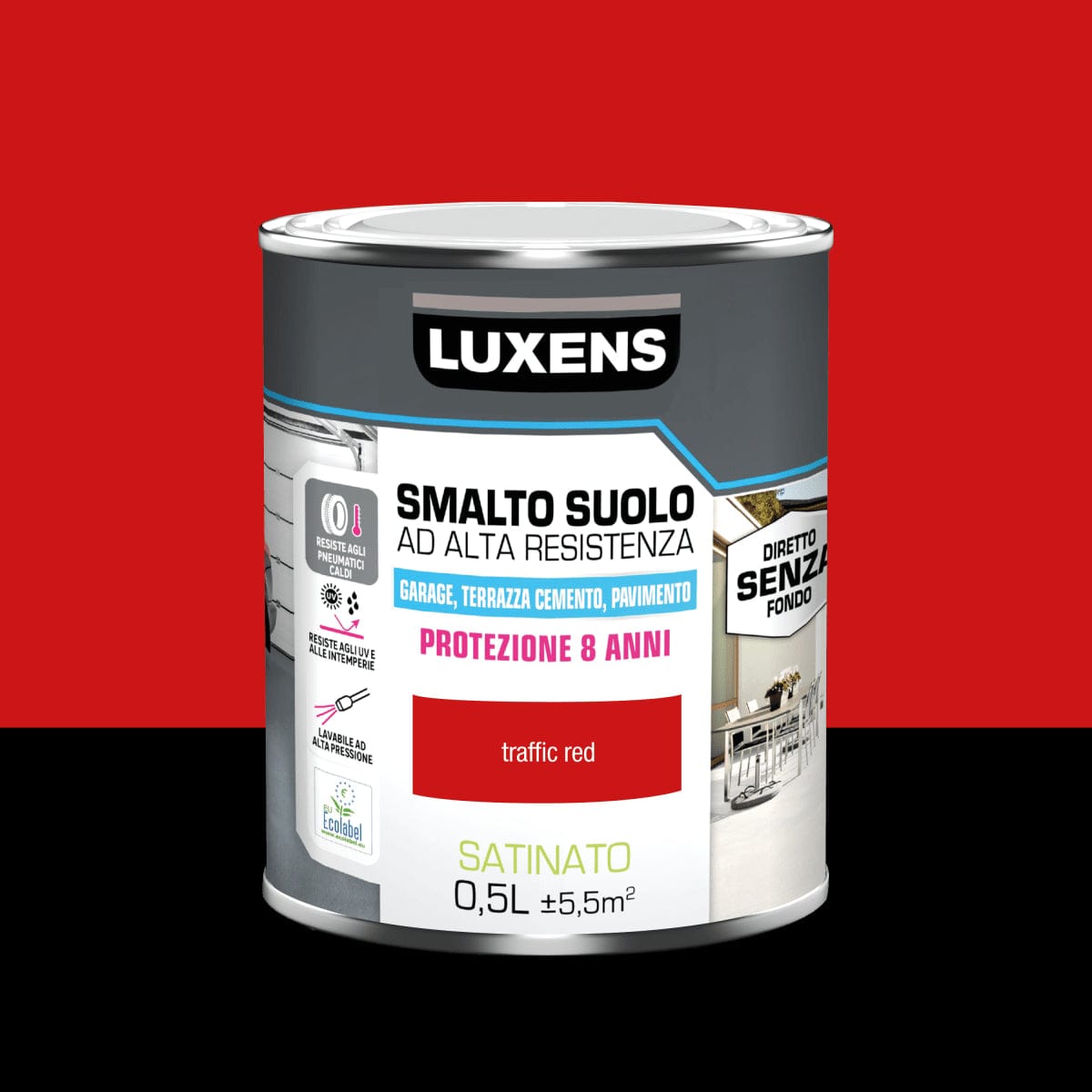 Bricocenter LUXENS RED GARAGE FLOOR ENAMEL 500ML