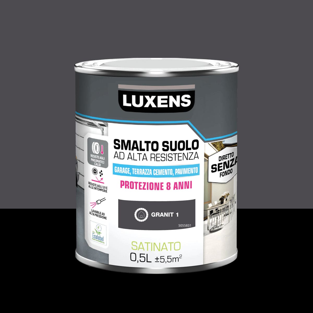 Bricocenter GRANITE GREY GARAGE FLOOR ENAMEL 1 LUXENS 500ML