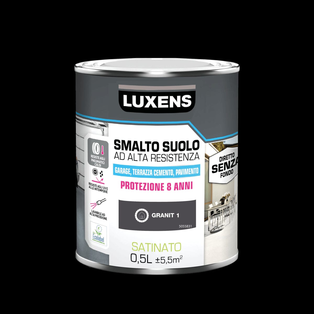 Bricocenter GRANITE GREY GARAGE FLOOR ENAMEL 1 LUXENS 500ML