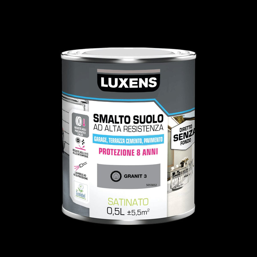 Bricocenter GRANITE GREY GARAGE FLOOR ENAMEL 3 LUXENS 500 ML