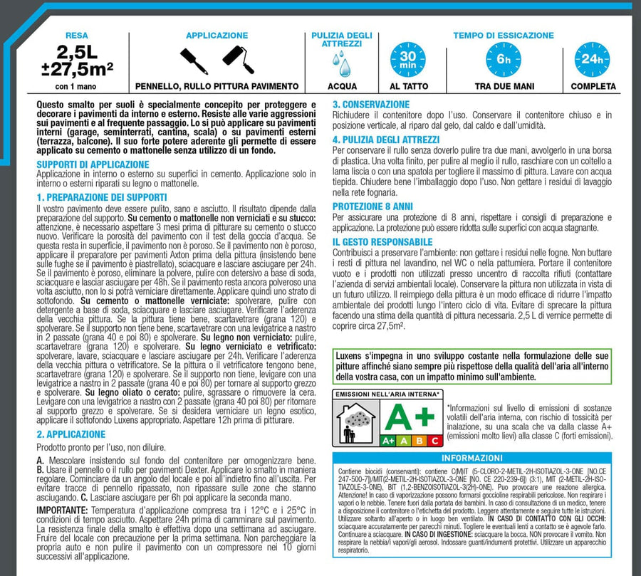 Bricocenter GARAGE FLOOR ENAMEL 2.5 L GREY GRANITE 1 LUXENS