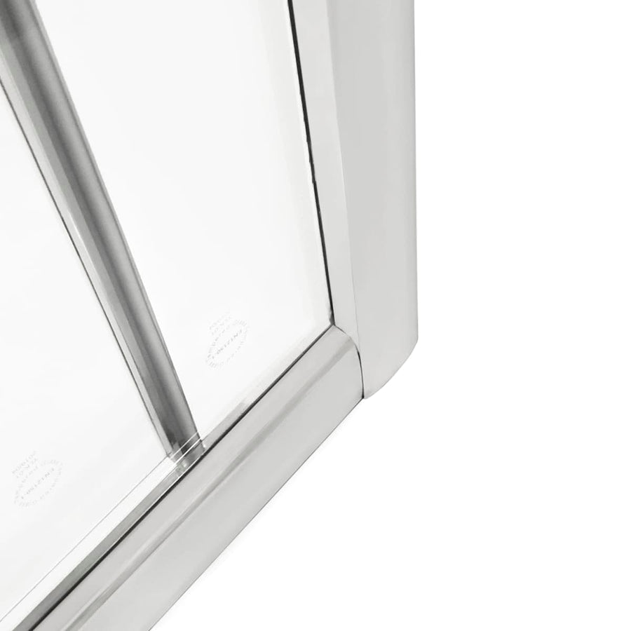 Bricocenter ESSENTIAL SQUARE SHOWER STALL 70-80X70-80 H185 CM CLEAR GLASS CHROME FRAME
