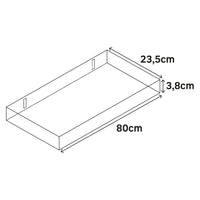 TAMBOURED W80xD23xH3.8CM COLOUR OAK NATURAL