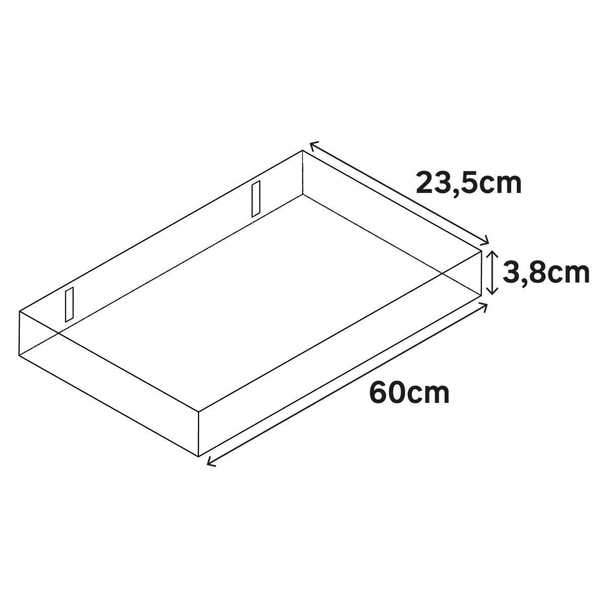 TAMBOURED W60xD23xH3.8CM COLOUR OAK NATURAL