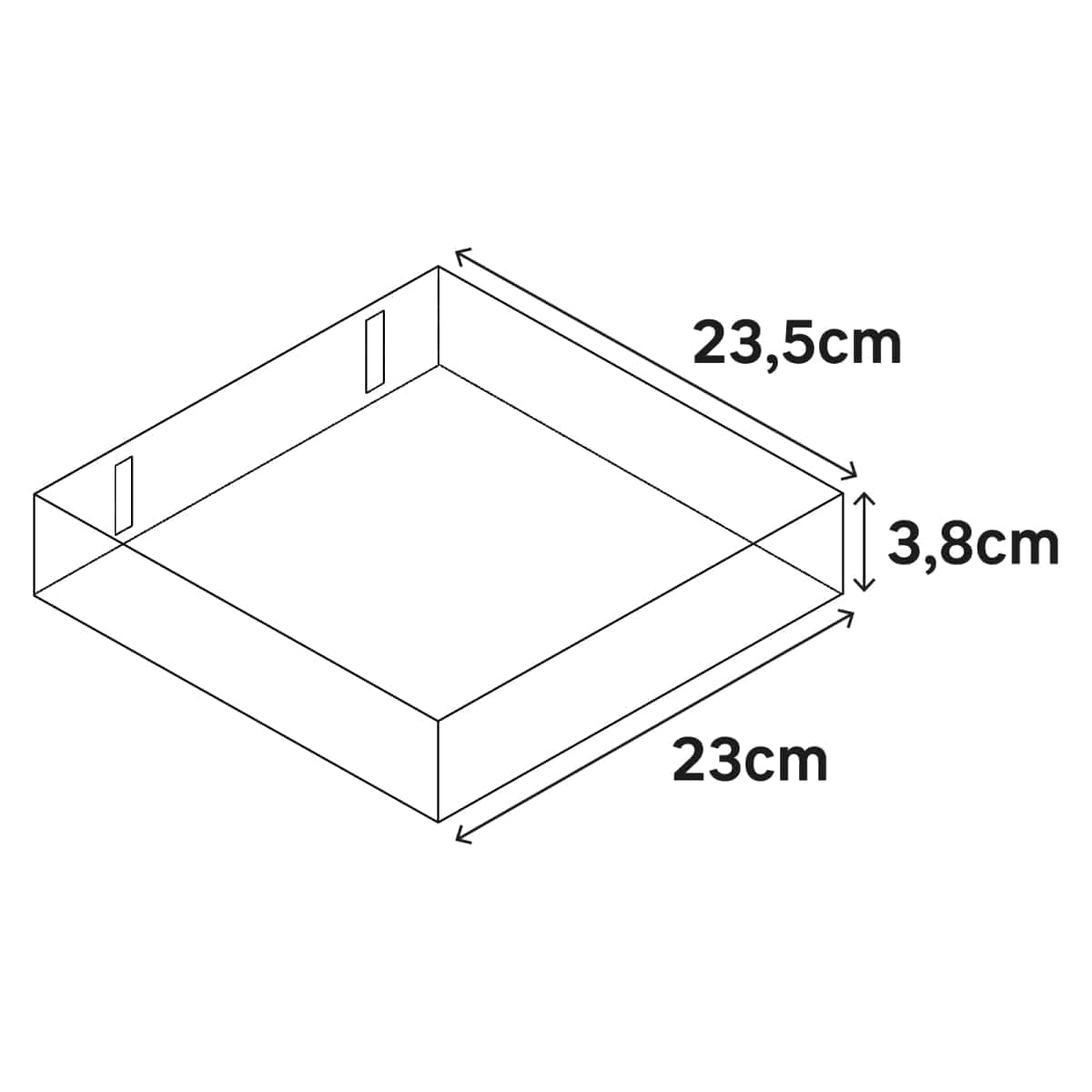 Bricocenter TAMBURED TABLE W23xD23xH3.8CM WHITE COLOUR