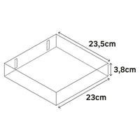 TAMBURED TABLE W23xD23xH3.8CM WHITE COLOUR