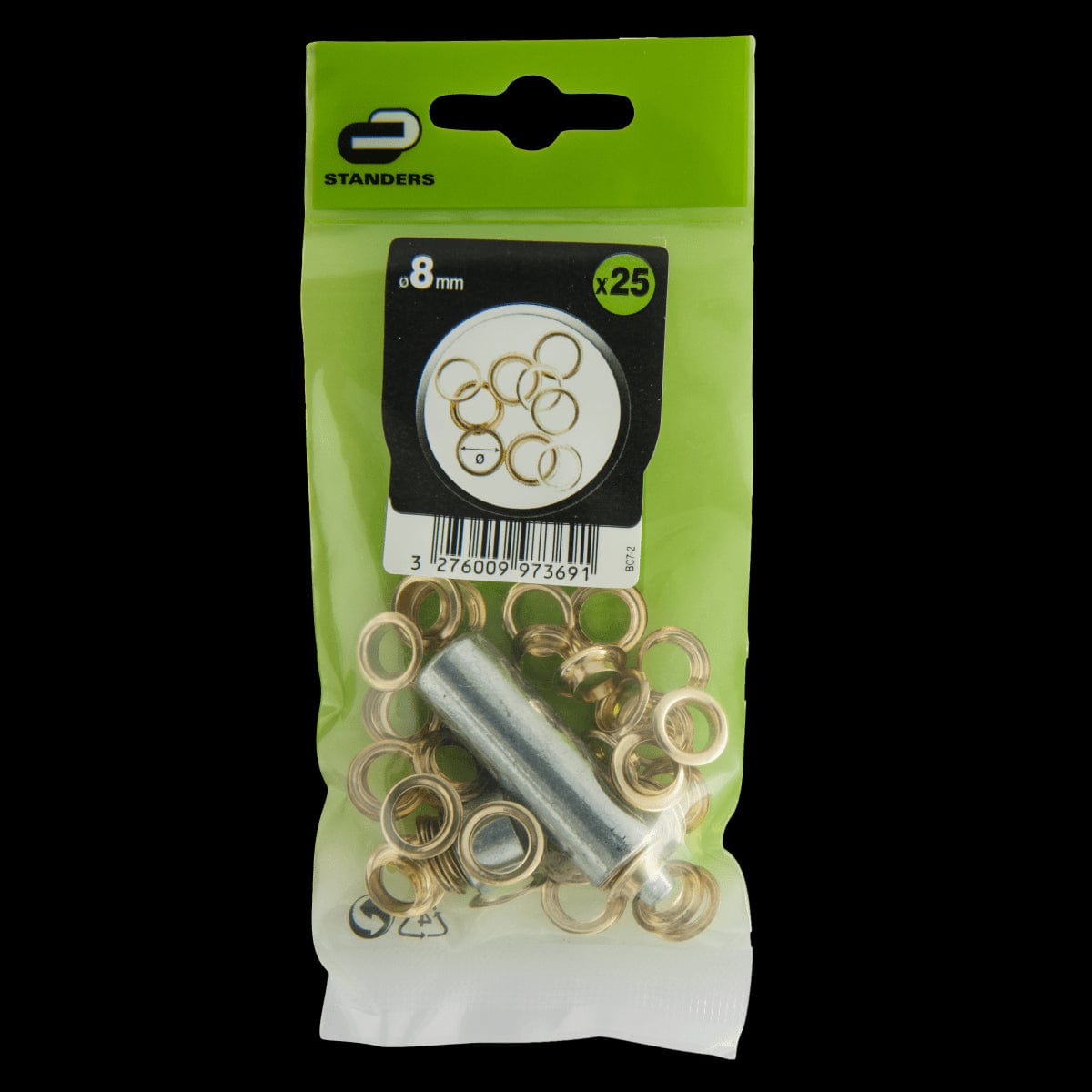 Bricocenter 25PCS BRASS EYELETS 8MM+AP TOOL
