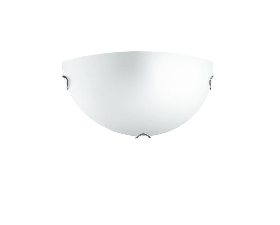 Bricocenter 15X30 CM WHITE GLASS WALL SCONCE E27=60W