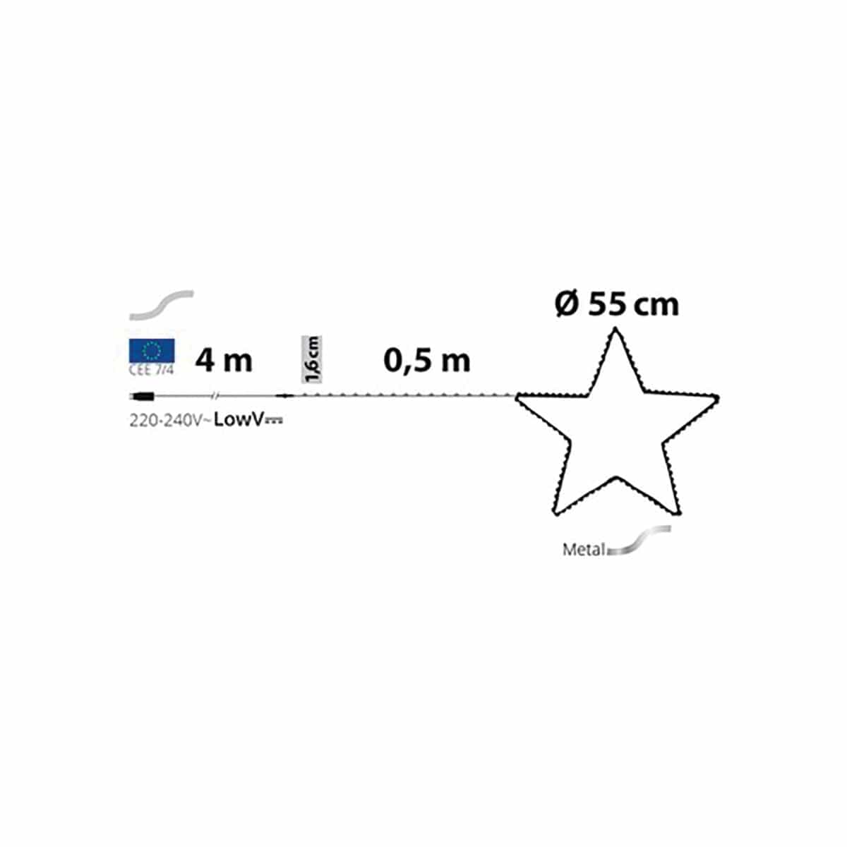 Bricocenter STAR LIGHT 55CM 163 MICROLED RGB OUTDOOR USE