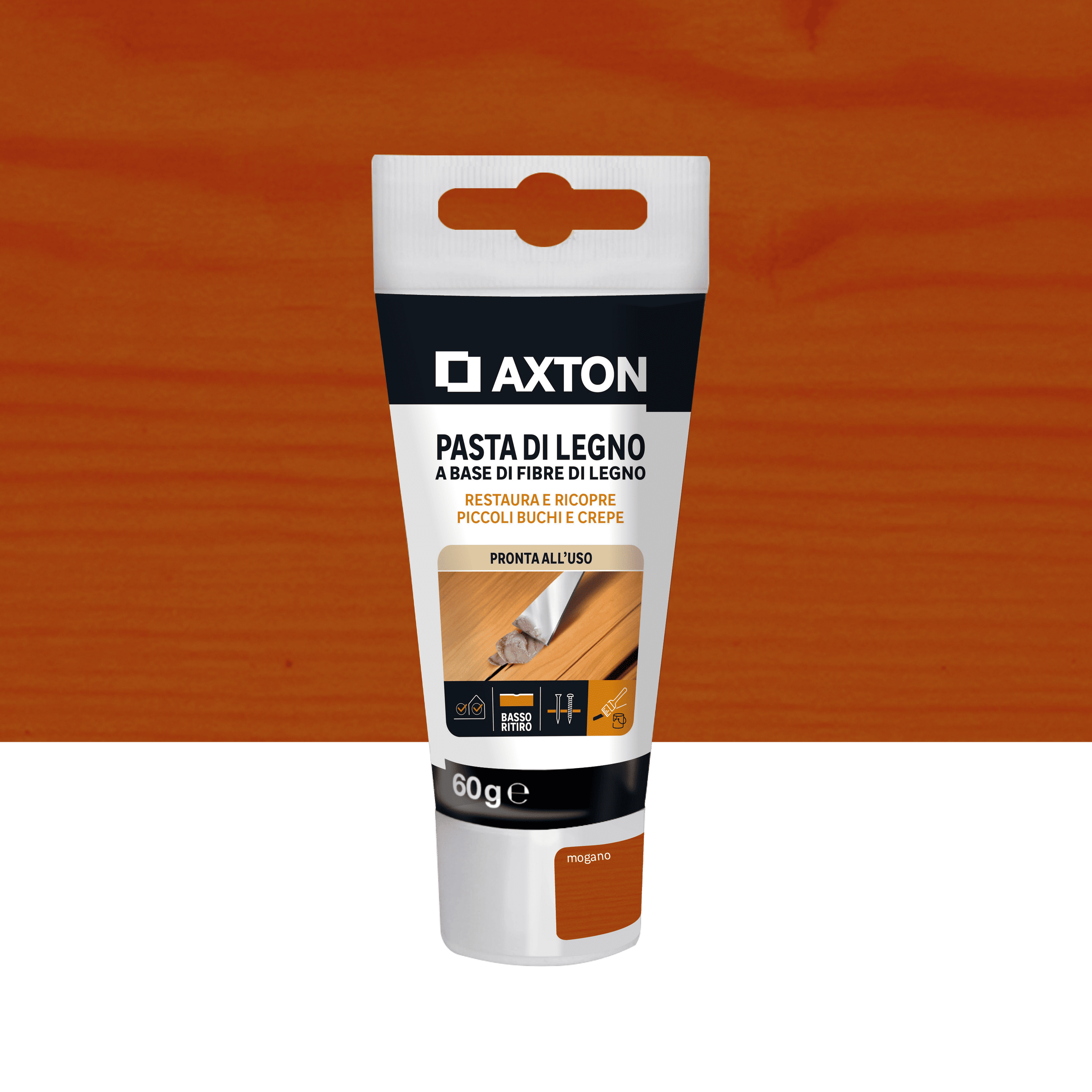 Axton wood filler paste, mahogany, 60g