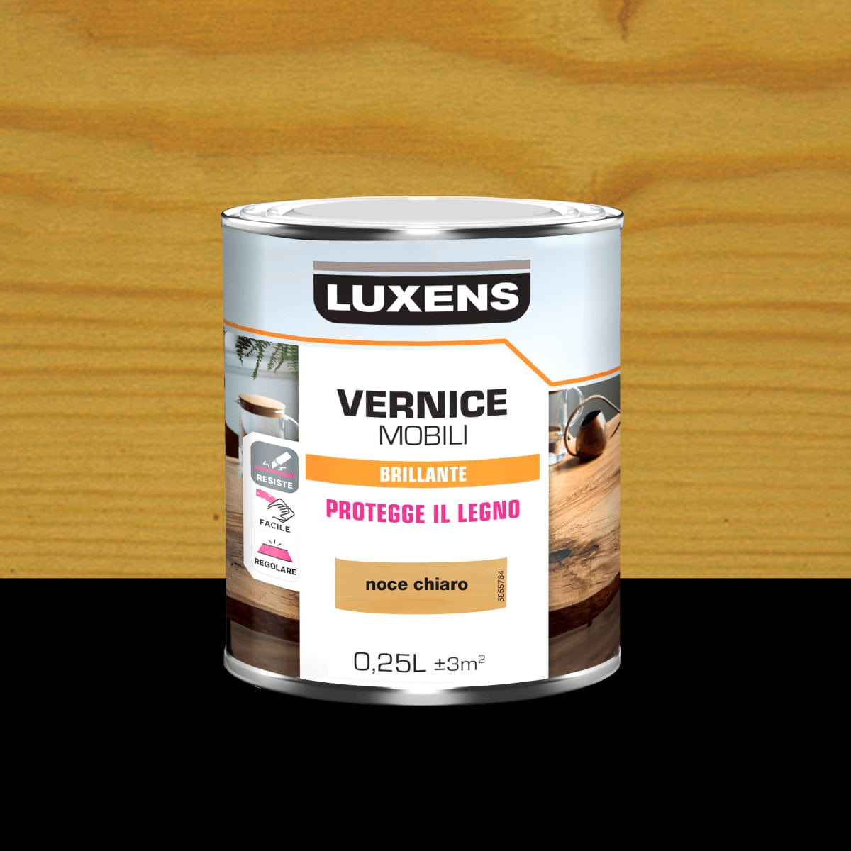 LIGHT WALNUT WOOD VARNISH 0.25 L LUXENS