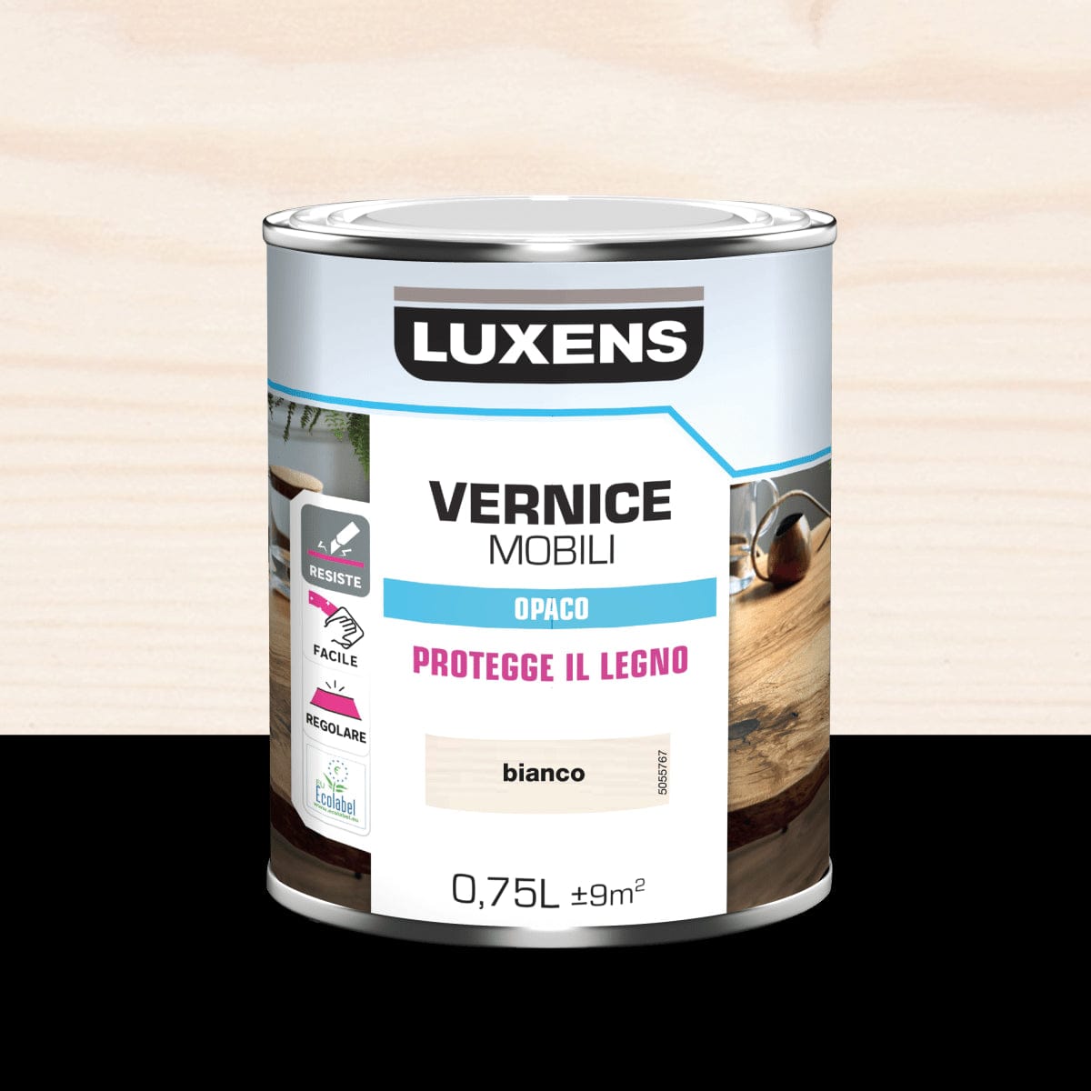 MATT WHITE WOOD VARNISH 0.75 L LUXENS