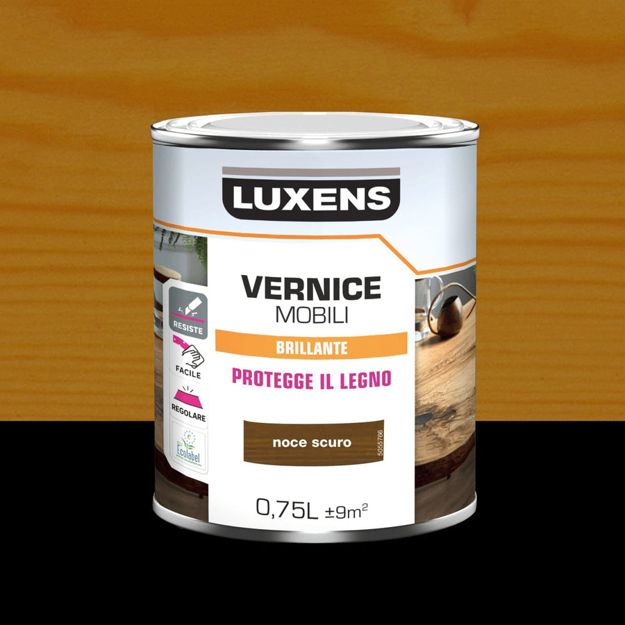 Bricocenter DARK WALNUT WOOD VARNISH 0.75 L LUXENS