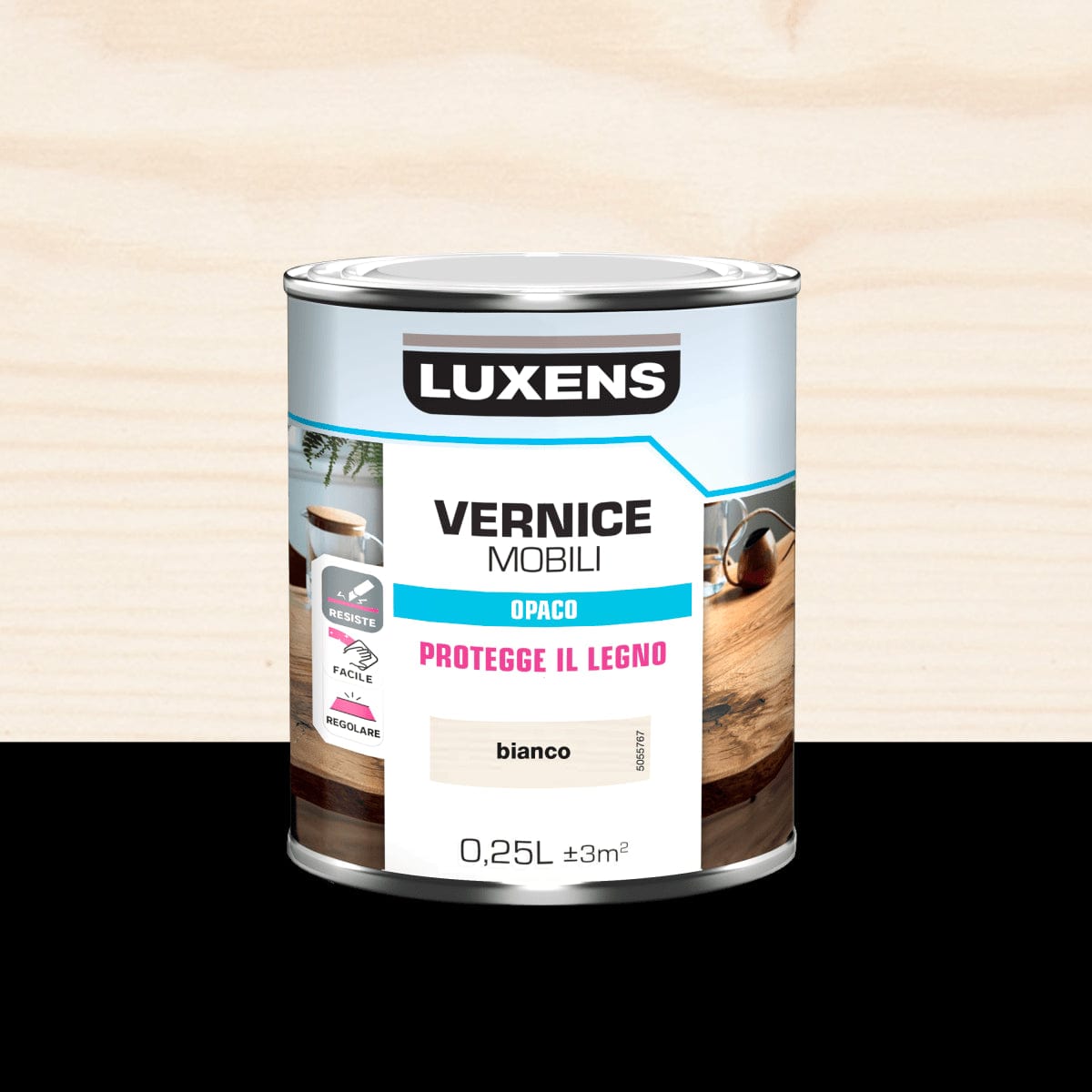 MATT WHITE WOOD VARNISH 0.25 L LUXENS