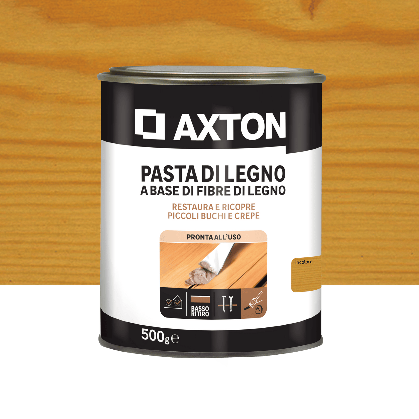 Axton wood filler paste, colourless, 500g