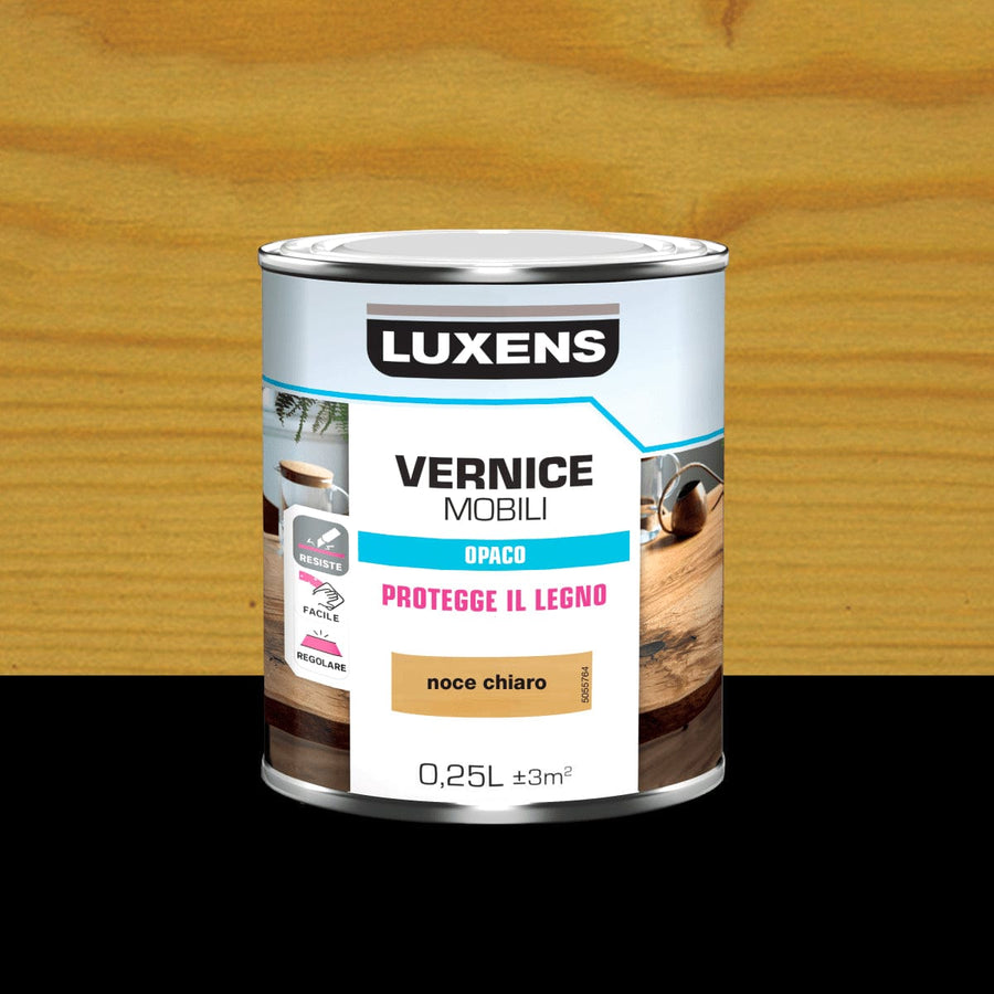 Bricocenter WOOD VARNISH LIGHT WALNUT MATT 0.25 L LUXENS