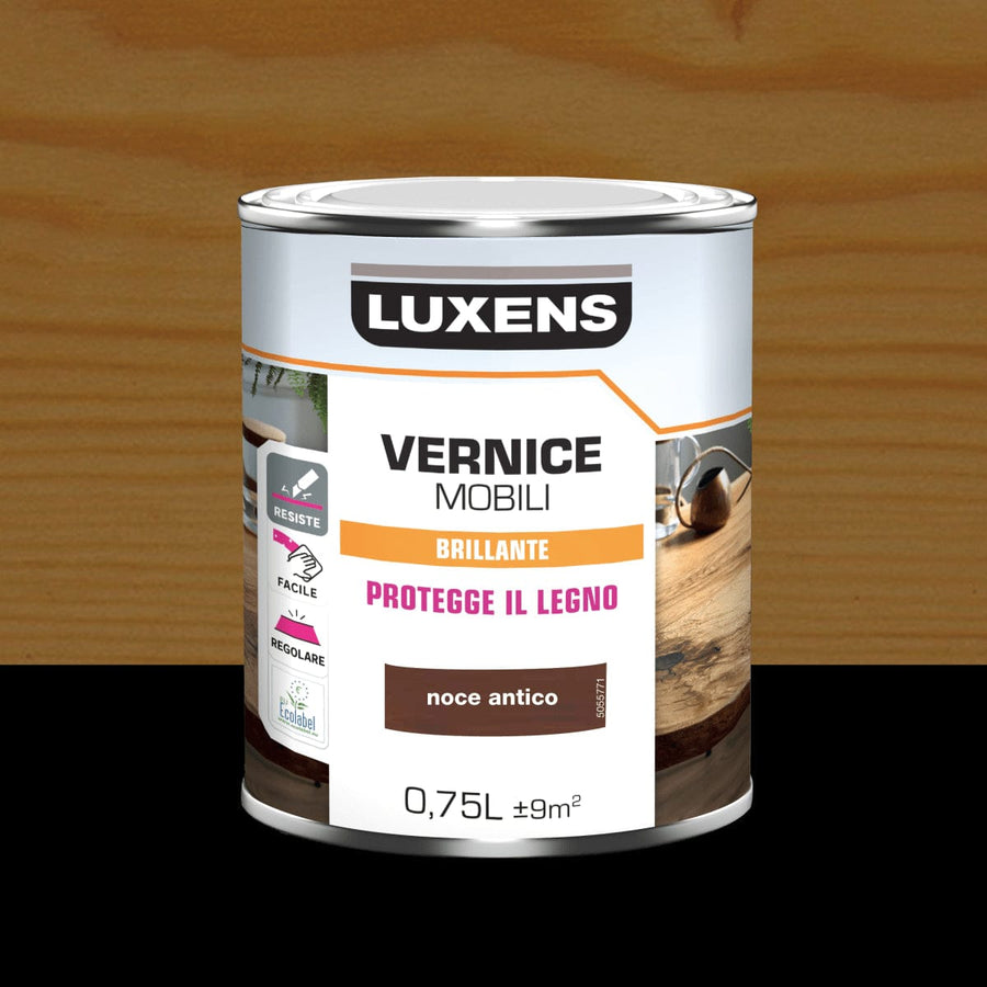 Bricocenter ANTIQUE WALNUT WOOD VARNISH 0.75 L LUXENS