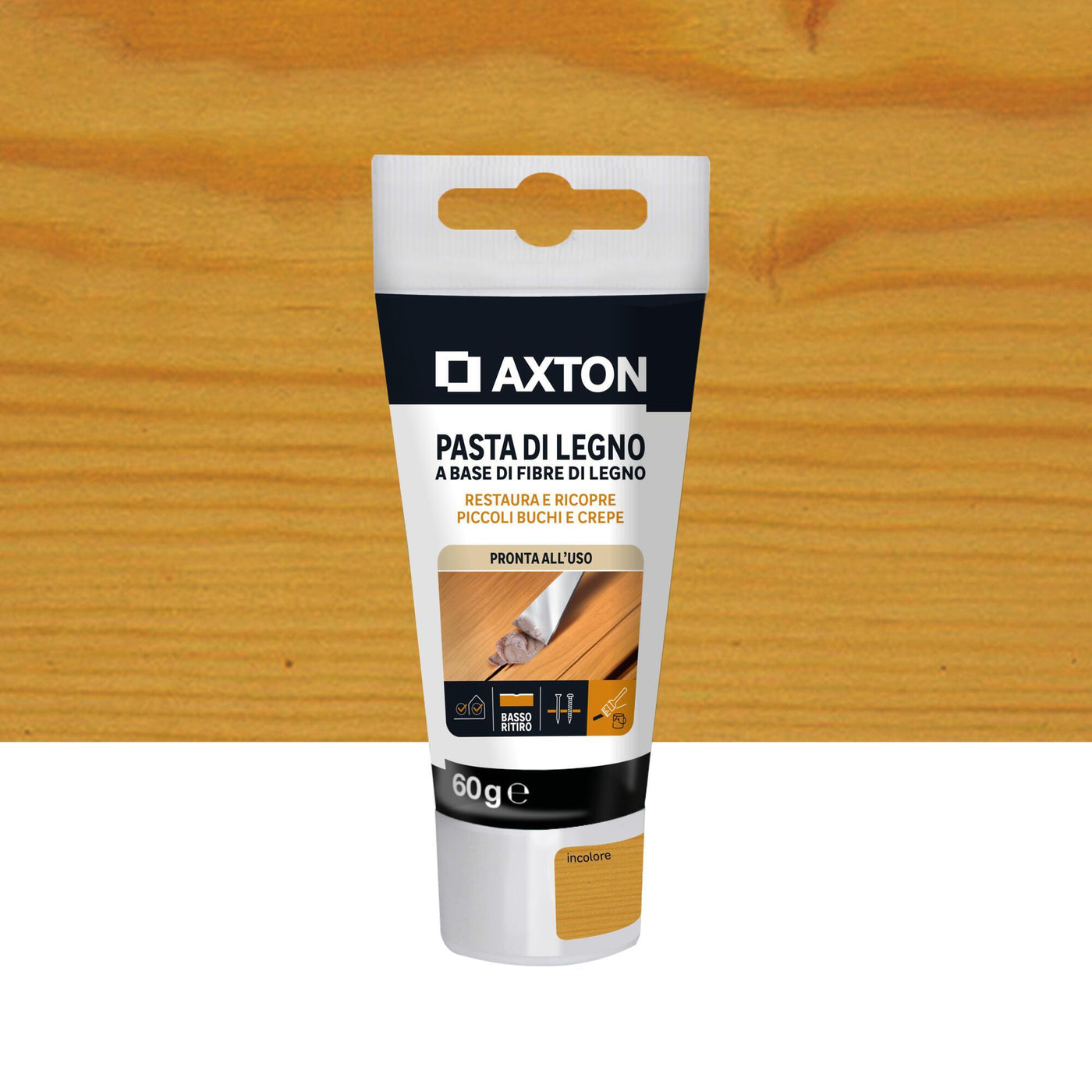 Axton wood filler paste, colourless, 60g