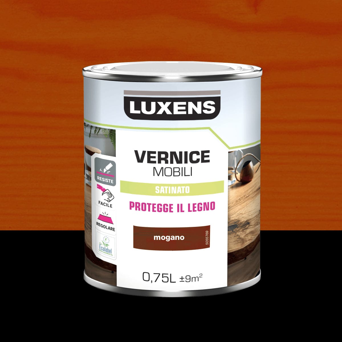 Bricocenter BRUSHED MAHOGANY WOOD VARNISH 0.75 L LUXENS