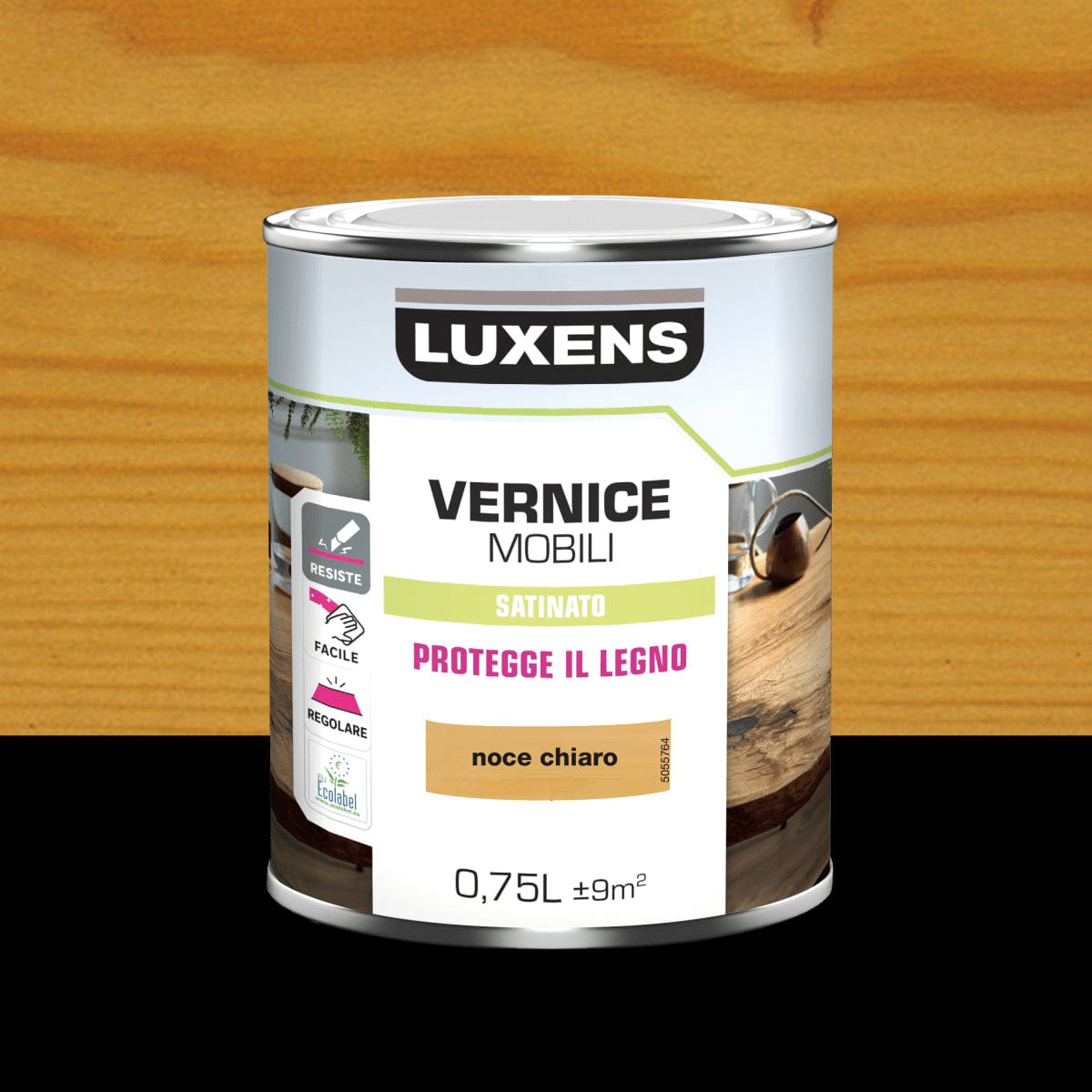 Bricocenter WOOD VARNISH LIGHT WALNUT SATIN 0.75 L LUXENS