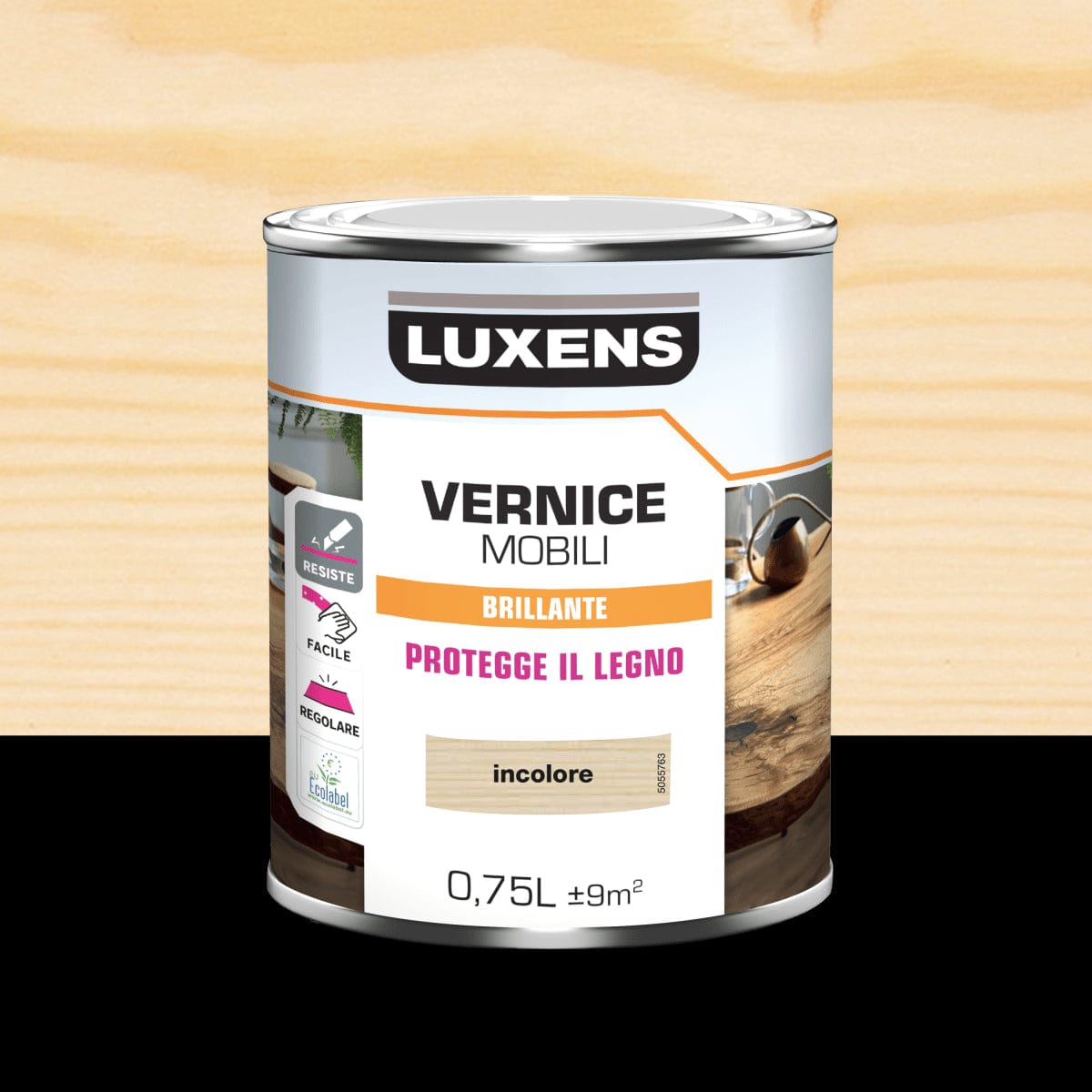 Bricocenter WOOD VARNISH COLOURLESS BRILLIANT 0.75 L LUXENS