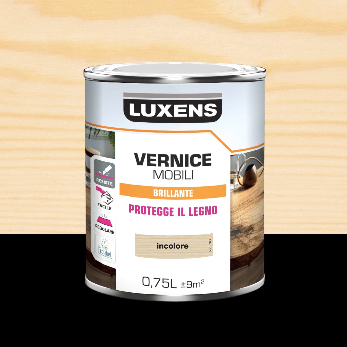 WOOD VARNISH COLOURLESS BRILLIANT 0.75 L LUXENS